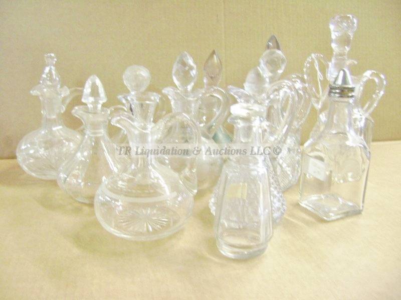 lot 308 image: Vintage glass cruets