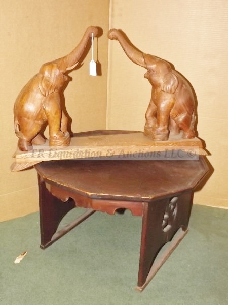 lot 760 image: Double elephant decor and more
