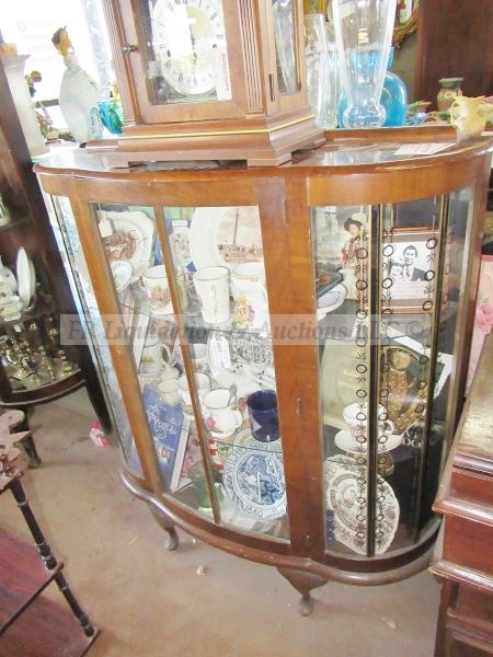 lot 772 image: Curved front curio cabinet