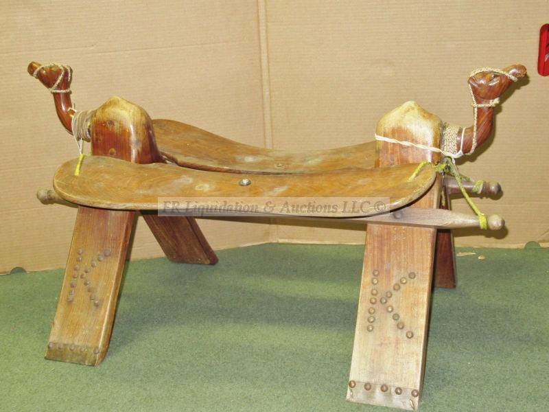 lot 755 image: Unique double camel saddle rack