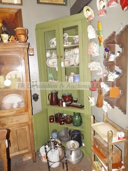 lot 692 image: Corner display cabinet