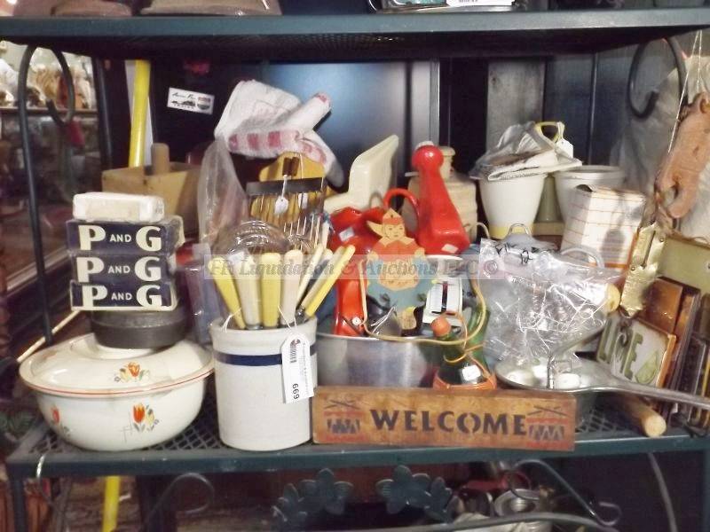 lot 669 image: Assorted vintage cooking utensils and more