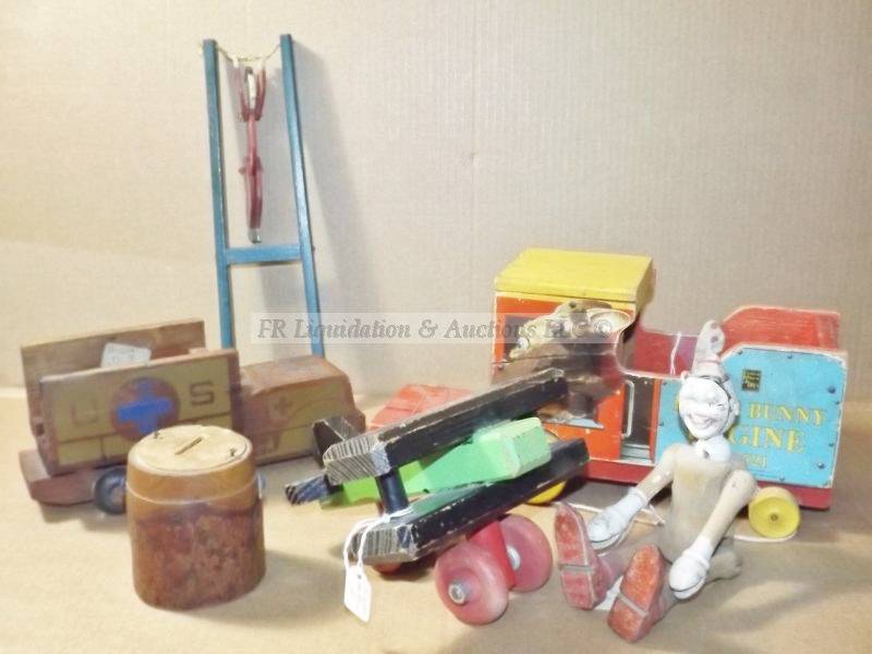 lot 450 image: Vintage wood toys