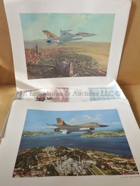 lot 565 image: US military aircraft prints