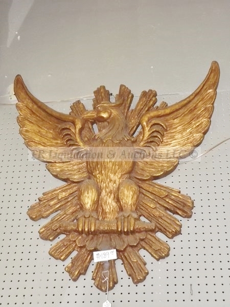lot 571 image: Large resin Eagle wall art