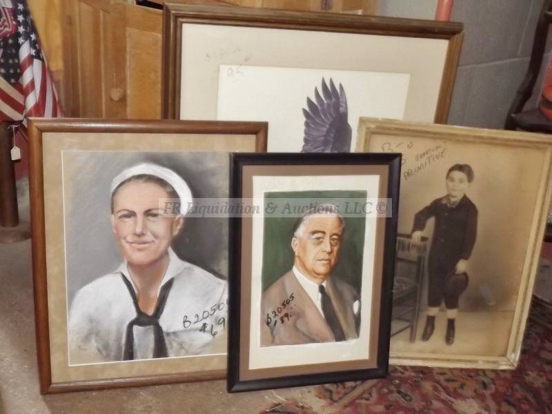 lot 576 image: Vintage framed prints