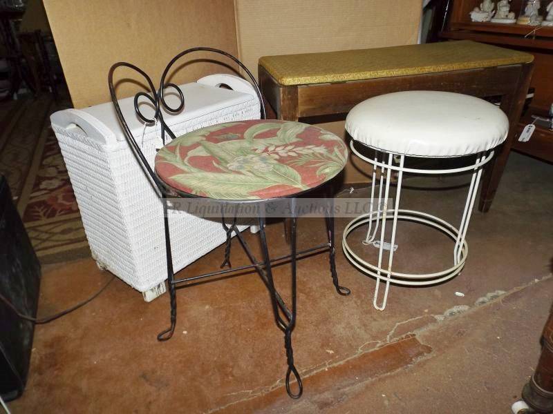 lot 600 image: Piano bench and more