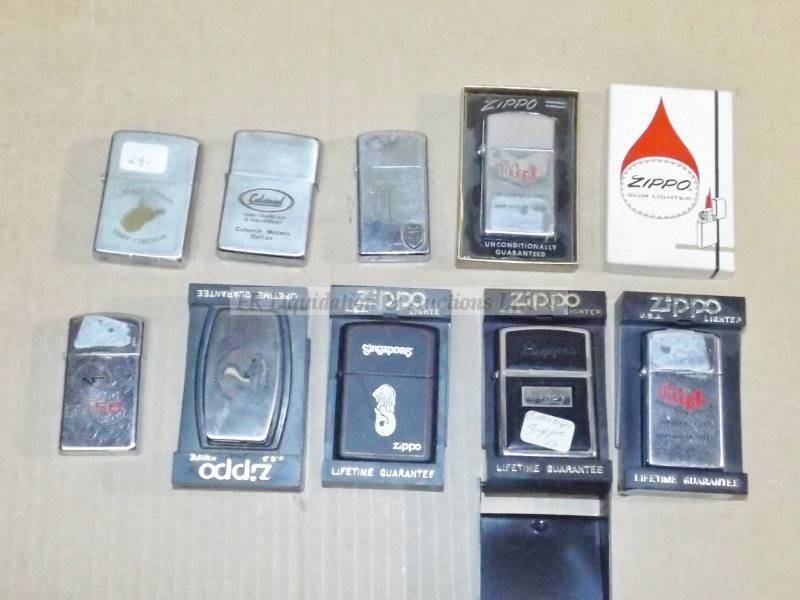 lot 596 image: Zippo promotional lighters collection