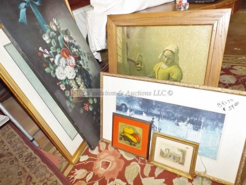 lot 604 image: Various framed prints and art
