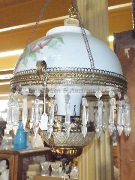lot 409 image: Hanging oil lantern chandelier