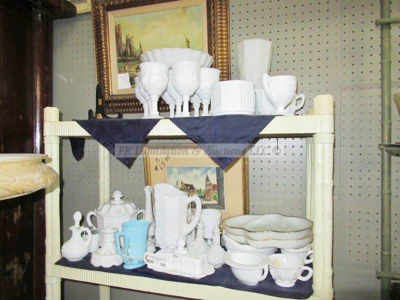 lot 392 image: Milk glass collection