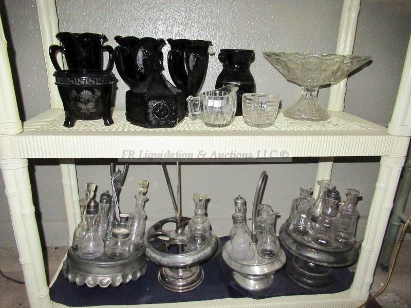 lot 394 image: Antique cruet sets and more