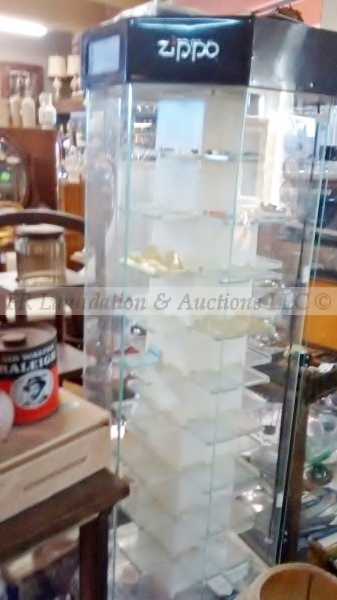 lot 884 image: Zippo lighter promotional display case