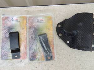 lot 357 image: Molded Holster  & spring holster clips x 2