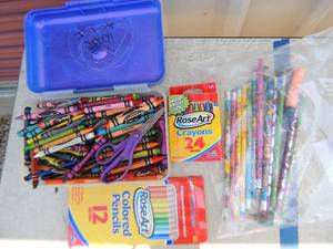 lot 398 image: Pencils markers and crayons