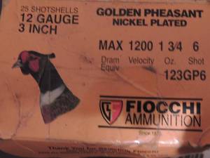 lot 426 image: FIOCCHI   12GA.  3 QTY 19  UNK. SHOT