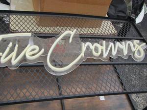 lot 61 image: Five Crowns led sign 40in. light