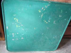 lot 91 image: small green metal table