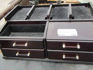 lot 104 image: Jewelry box 2 drawer 1 door, 51511