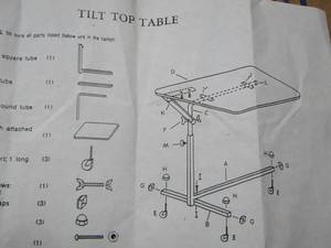 lot 109 image: tilt top table