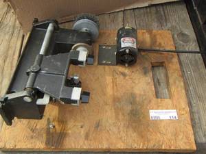 lot 114 image: FOLEY BELSAW motor  with grinder stone  brush