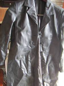 lot 119 image: Black leather womens jacket