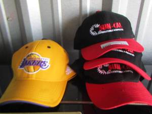 lot 150 image: 3 sun-cal ball caps - 1 Los Angels LAKERS Adidas ball cap