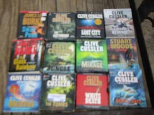 lot 157 image: James Burke, Clive Cusser, Stuart Woods audio book