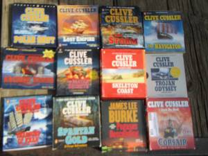 lot 158 image: James Burke, Clive Cusser audio books