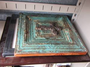 lot 185 image: metal cross art, new photo frame, wooden frame wall art