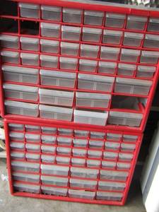 lot 201 image: 36 draws nutboltsscrew organizers  QTY 2