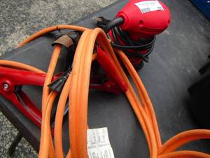 lot 220 image: jumper cables, random orbit sander
