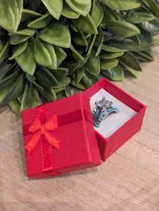 lot 51 image: NEW - Blue Nile Falls Turquoise Ring (Size 6)