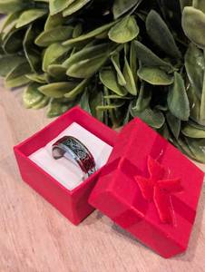 lot 52 image: NEW - Millers Design Inlay Tungsten Band (Size 10)
