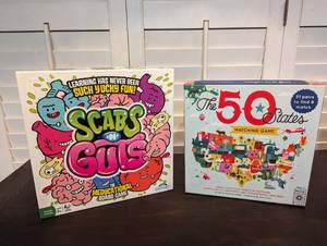 lot 87 image: NEW - Set of 2 Educational Games The 50 States Matching Game and Scabs N Guts