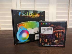 lot 122 image: NEW - 2 Piece Exterior and Poo Light Set