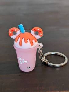 lot 41 image: NEW - Pink Mickey Boba Keychain (Set 2)