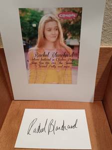 lot 208 image: Rachel Blanchard Autographed Index Card with Commemorative Photo