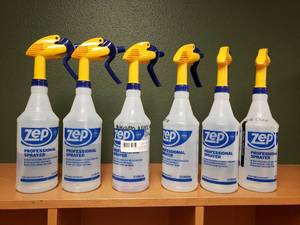 lot 50 image: Lot of 6 Zep Professional Spray Bottles