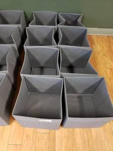 lot 54 image: Lot of 8 Ikea Fysse Collapsible Storage Bins