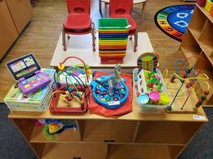 lot 64 image: Contents of Shelf.  Lot of Misc Toys, Puzzles, Games & More.