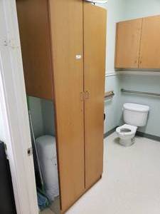 lot 92 image: Wooden Storage Cabinet