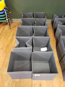lot 118 image: Lot of 10 Ikea Fysse Collapsible Storage Bins