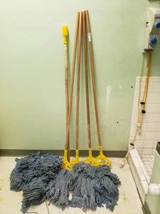 lot 126 image: Lot of Mops & Mop Heads