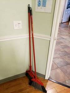 lot 157 image: Lot of 2 O-Cedar Brooms