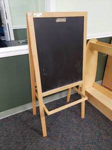 lot 195 image: Double Sided Colorations ChalkboardWhiteboard Easel