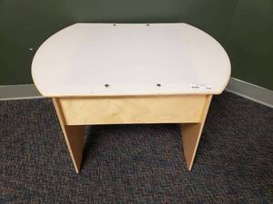 lot 227 image: Wooden Light Table.  Missing Cord.  Unknown if the light is in there or not.