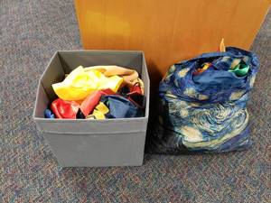 lot 228 image: Lot of 2 Bins Full of Costume & Dress Up Items.  Capes & Masks.