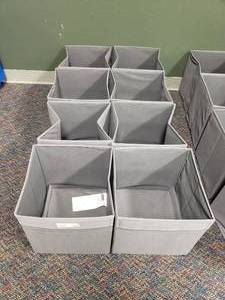 lot 250 image: Lot of 8 Ikea Fysse Collapisble Storage Bins