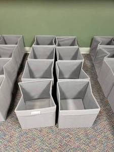 lot 251 image: Lot of 8 Ikea Fysse Collapisble Storage Bins